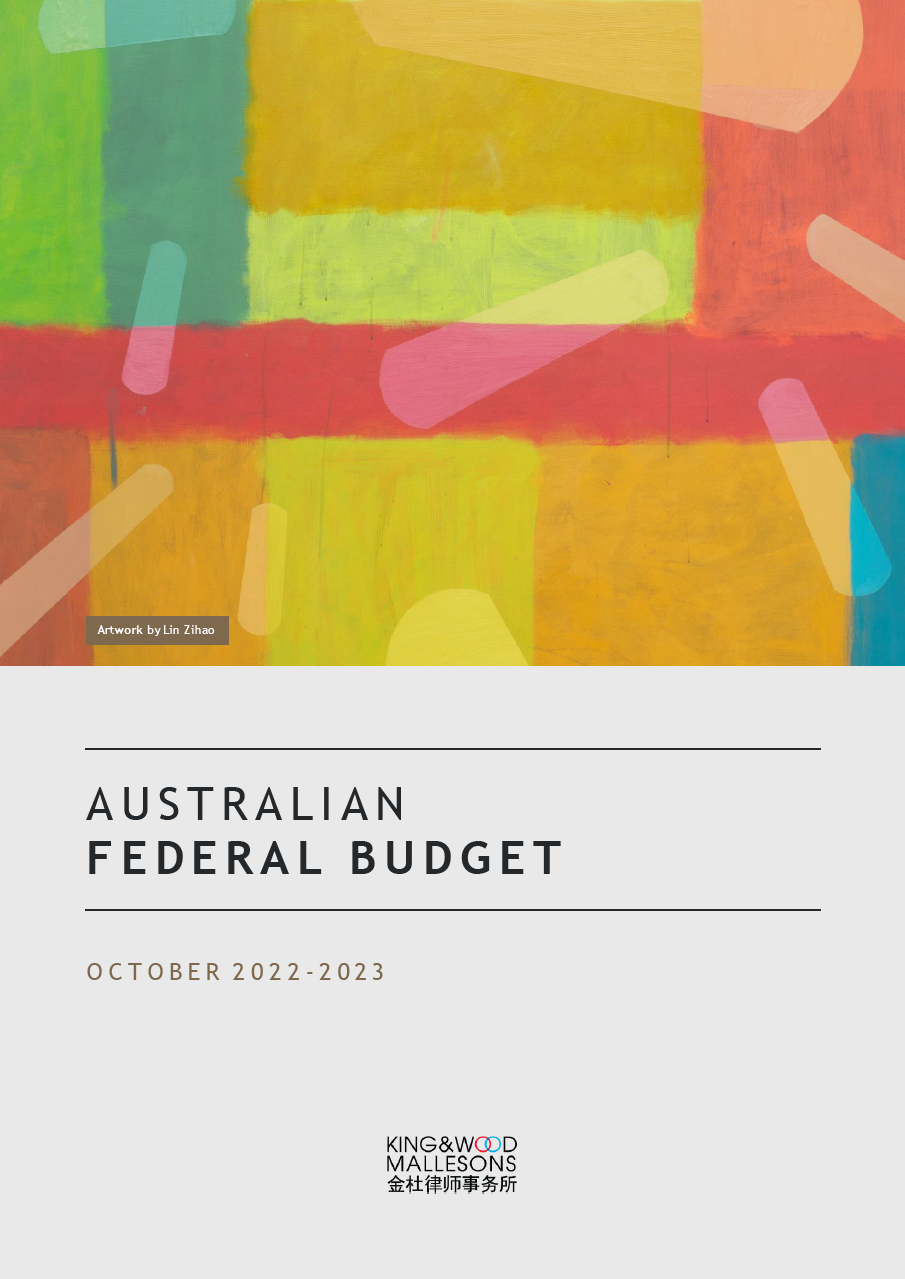 Australian Federal Budget October 2022 23 KWM